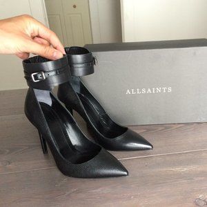 ALLSAINTS Kara Leather Cuff Heels